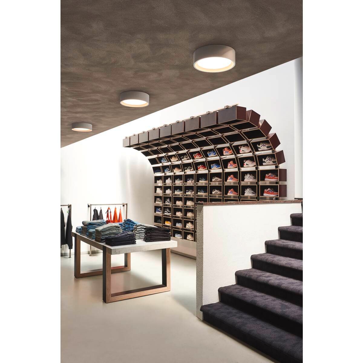 PLASTRA Deckenleuchte, LED, weiß, Gips, 3000K, dimmbar dimmbar 3