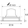 NUMINOS® MOVE DL L,  LED Deckeneinbauleuchte schwarz/chrom 2700K 40° dreh- und schwenkbar 6
