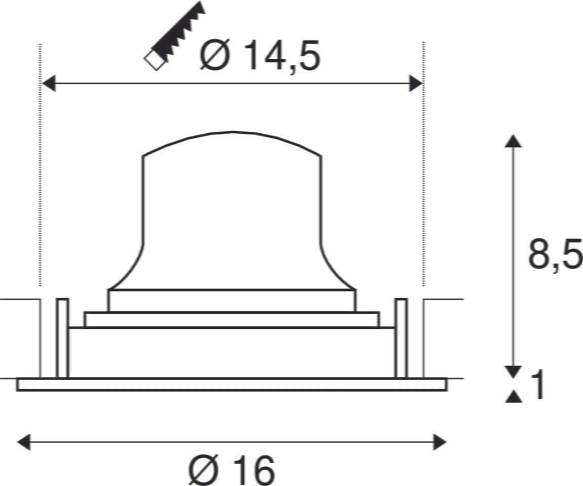 NUMINOS® MOVE DL L,  LED Deckeneinbauleuchte weiß/chrom 2700K 40° dreh- und schwenkbar 3