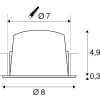 NUMINOS® DL S,  LED Deckeneinbauleuchte schwarz/schwarz 2700K 40° inkl. Blattfedern 6