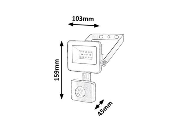 LED Außenstrahler mit BWM 10W/900lm IP44 3