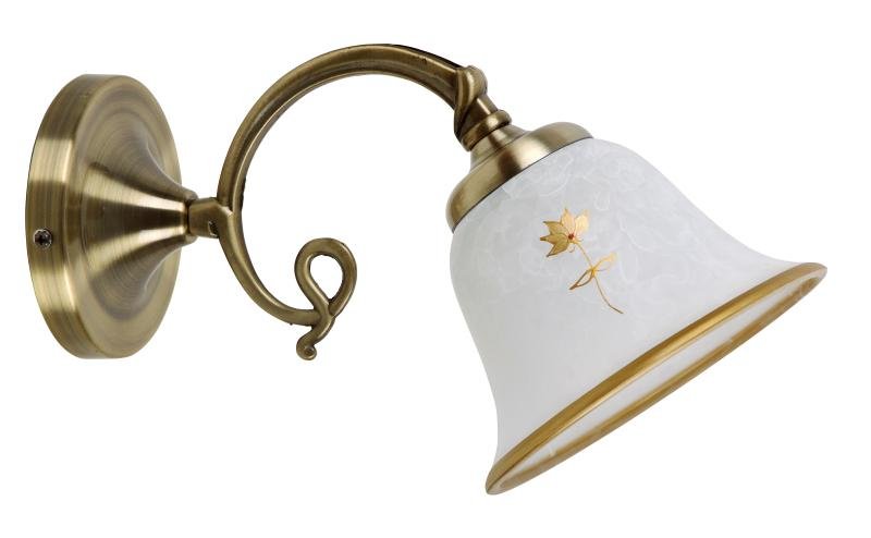 Wandleuchte Goldfarben 1 flammig E14 Art flower