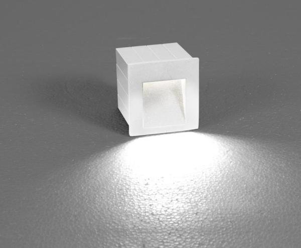 LED Außeneinbauleuchte weiß, für die Wand, 3 W/310lm 2 LED Außeneinbauleuchte weiß, für die Wand, 3 W/310lm 2