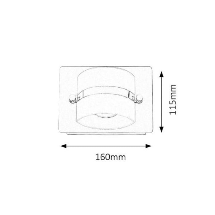 LED Wandleuchte Chrom 5W IP44 365lm Tony 3