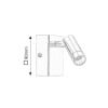 LED Wandleuchte George, chrom 5,6W/560lm – 4000K 6