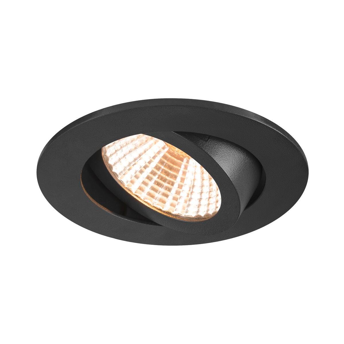 NEW TRIA 68,  LED Deckeneinbauleuchte schwarz 2700K, rund