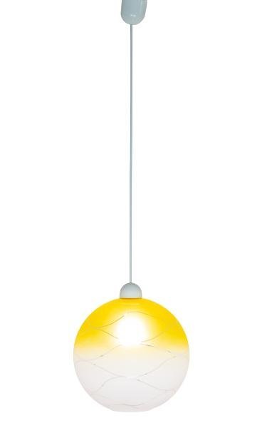 Wave gelb Pendelleuchte aus Glas