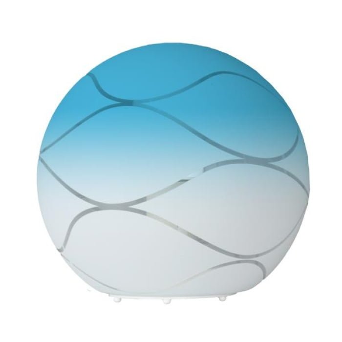 Tischleuchte Glas blau Wave