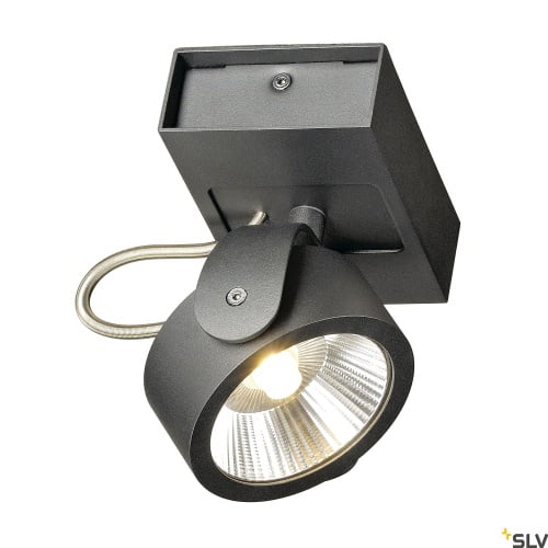 KALU, Wand- und Deckenleuchte, einflammig, LED, 3000K, schwarz, 60° Wand- und Deckenleuchte