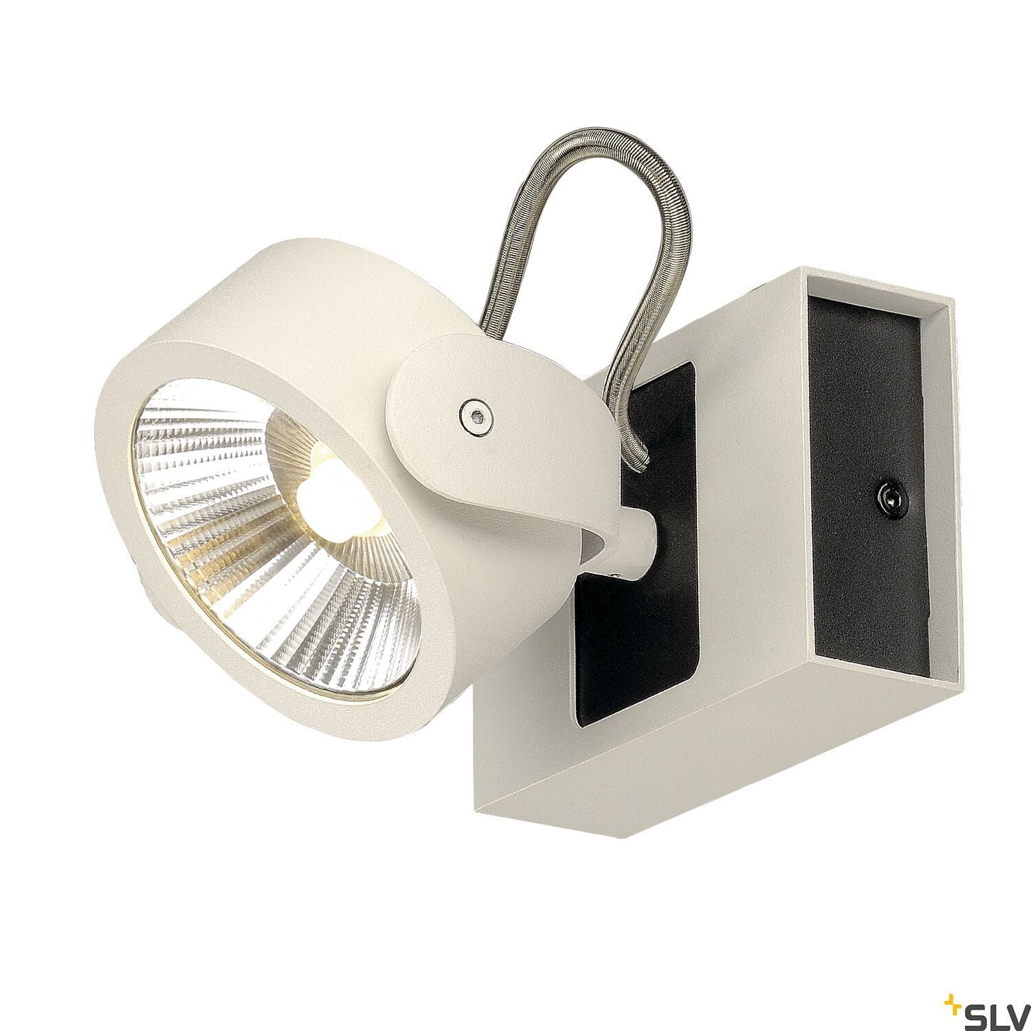 KALU, Wand- und Deckenleuchte, einflammig, LED, 3000K, weiß/schwarz, 60°