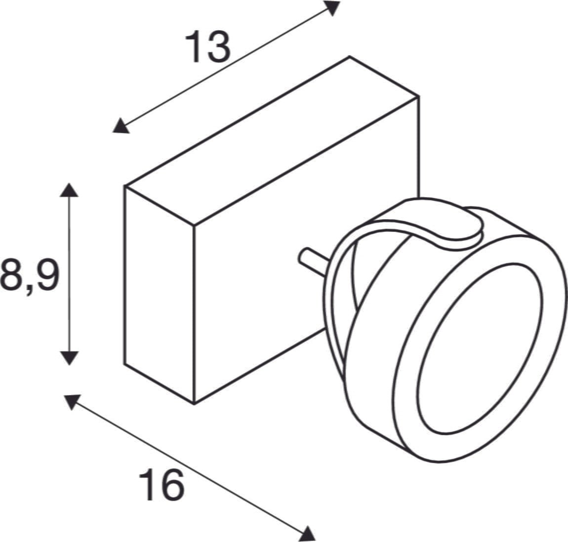 KALU, Wand- und Deckenleuchte, einflammig, LED, 3000K, weiß/schwarz, 60° 3