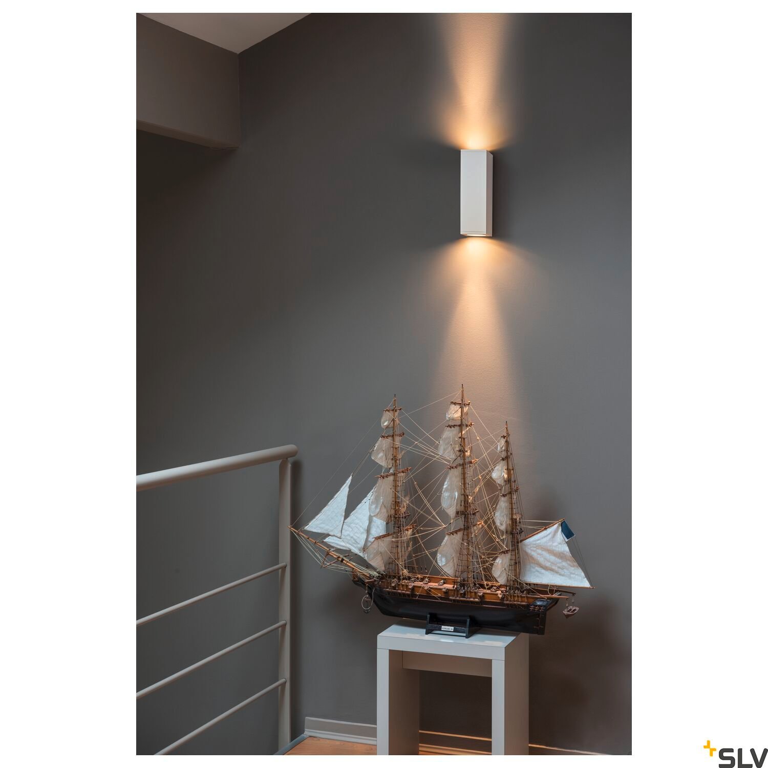 THEO UP/DOWN, QPAR51, Wandleuchte weiss,  max. 2x50W 3