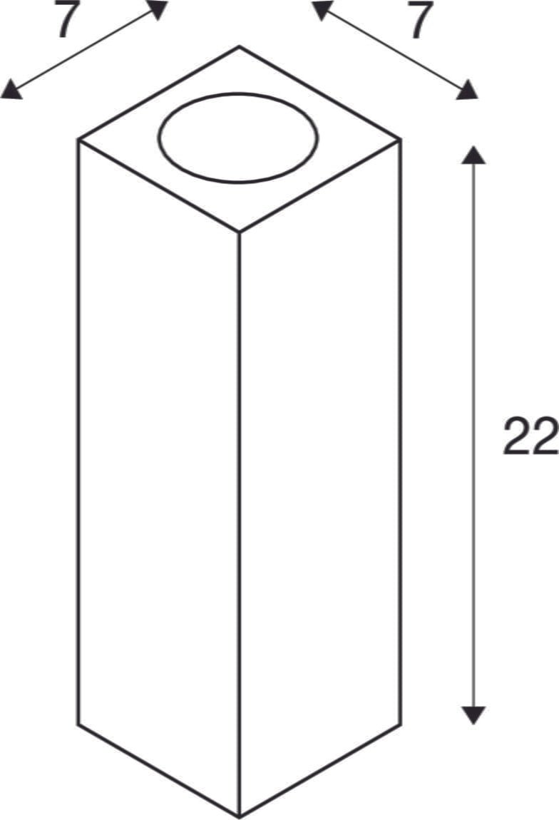 THEO UP/DOWN, QPAR51, Wandleuchte, alu gebürstet, max. 2x50W 3