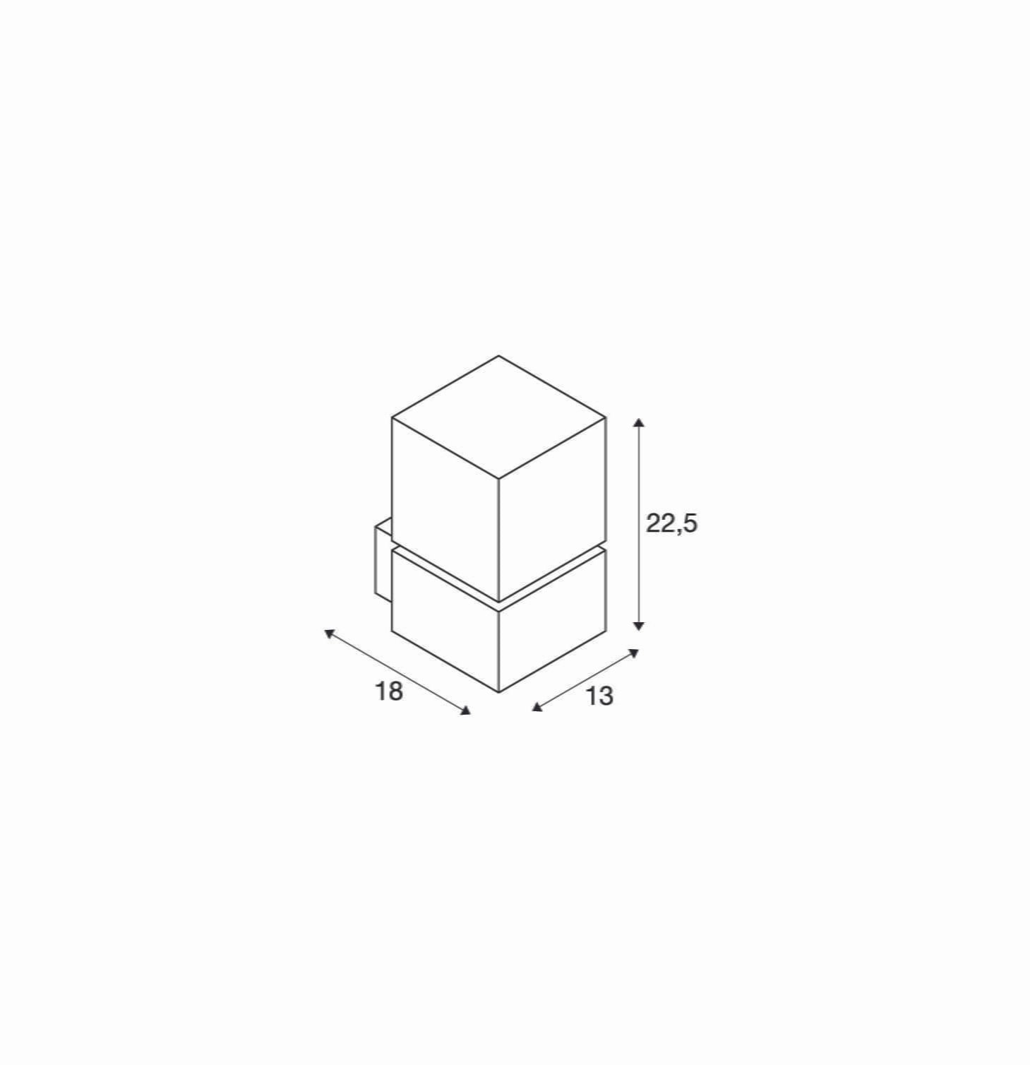 SQUARE WALL, E27,  Wandleuchte, Edelstahl 304, max. 20W, IP44 2