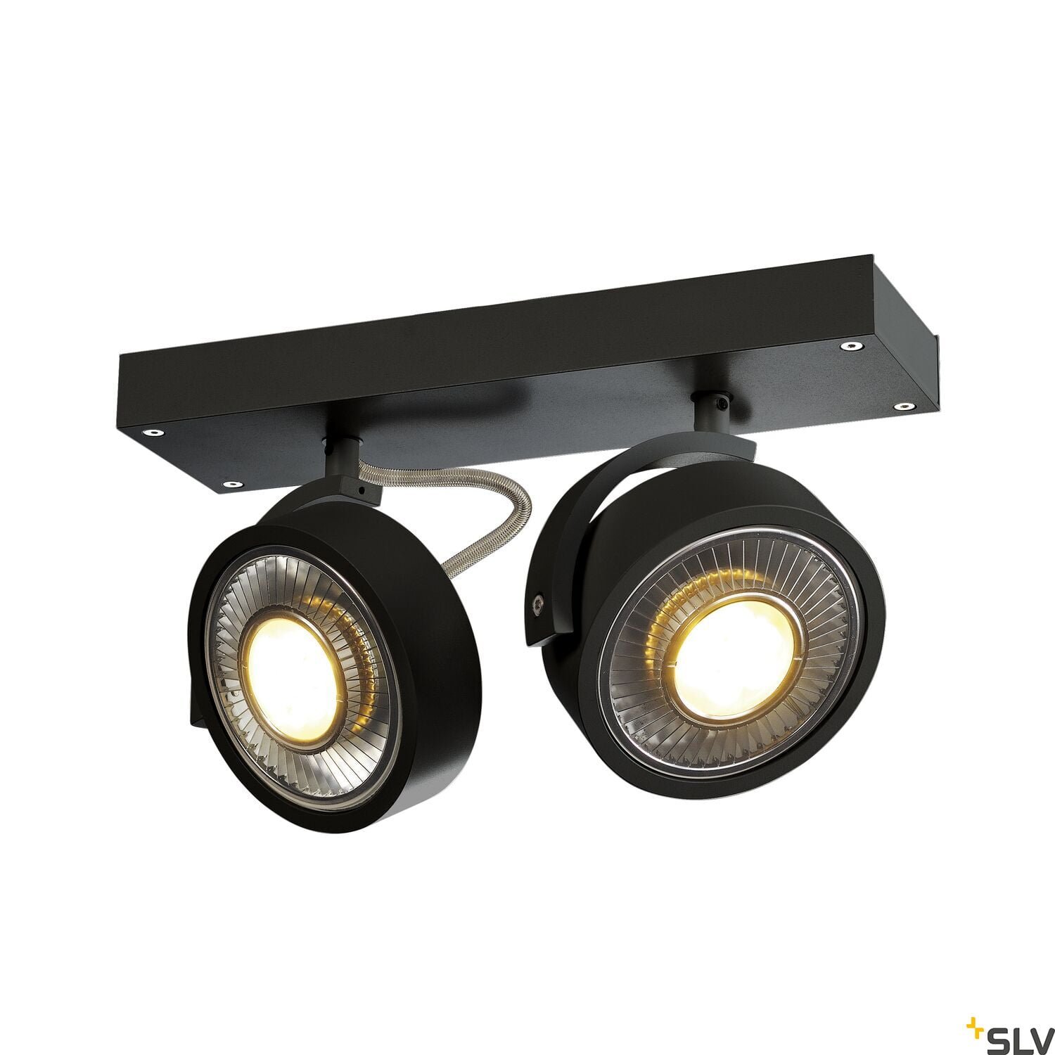 KALU, Wand- und Deckenleuchte, QPAR111, zweiflammig, schwarz, max. 75W 3