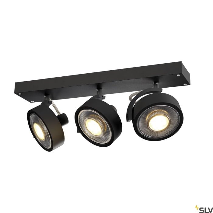 KALU, Wand- und Deckenleuchte, QPAR111, dreiflammig, schwarz, max. 75W 3