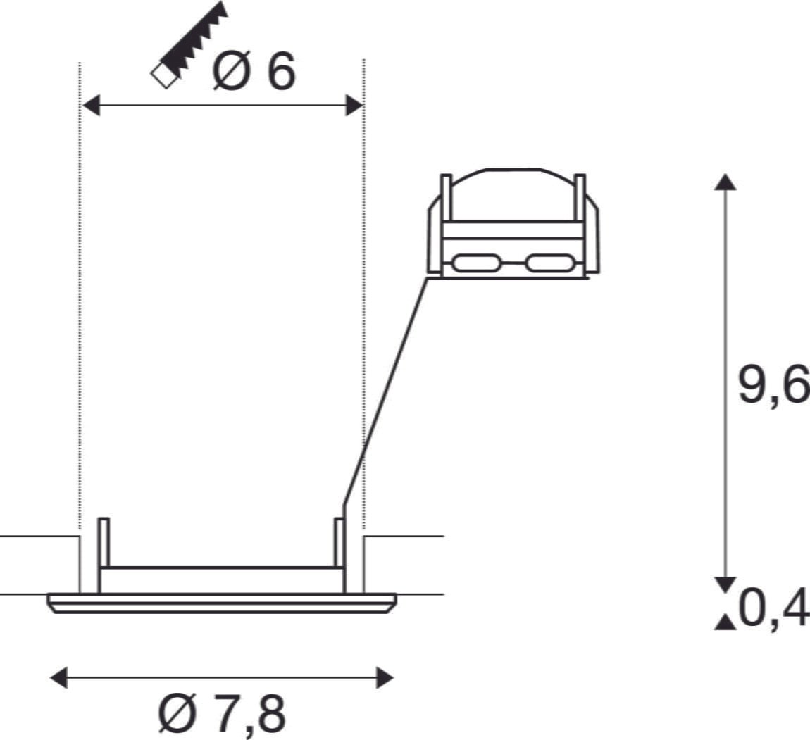 PIKA, Deckeneinbauleuchte, QPAR51, starr, messing, max. 50W 4