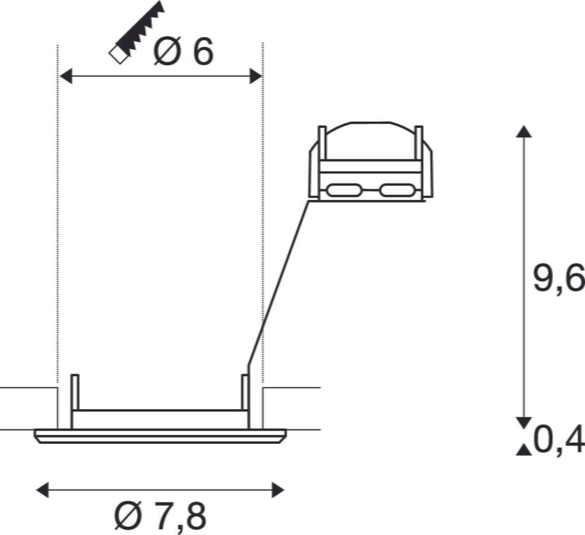 PIKA, Deckeneinbauleuchte, QPAR51, starr, silbergrau, max. 50W 3
