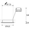 PIKA, Deckeneinbauleuchte, QPAR51, schwenkbar, chrom, max. 50W PIKA 10