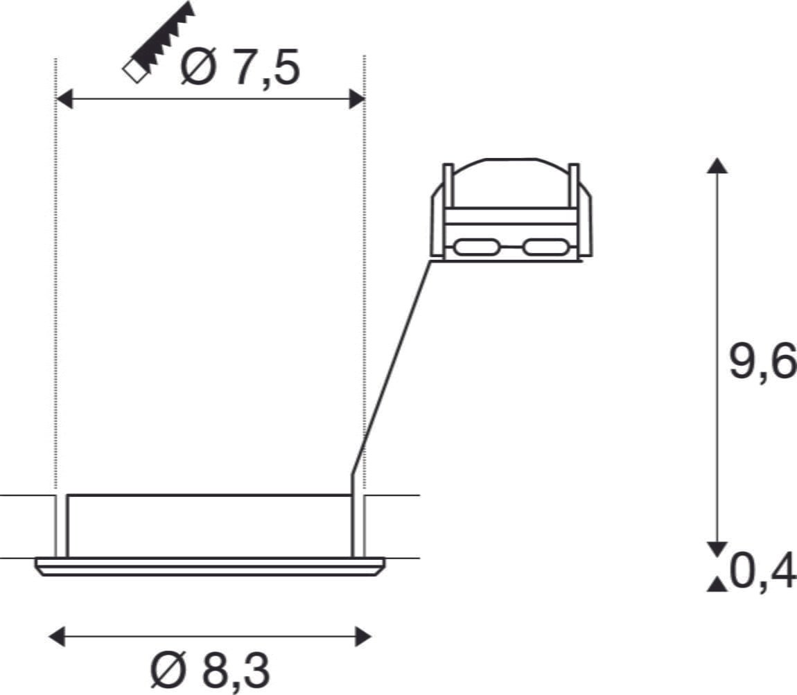 PIKA, Deckeneinbauleuchte, QPAR51, schwenkbar, messing, max. 50W 3