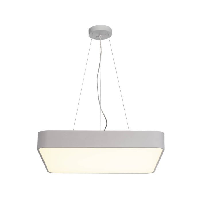 MEDO 60, Deckenleuchte, LED, 3000K, eckig, silbergrau, 1-10V 2