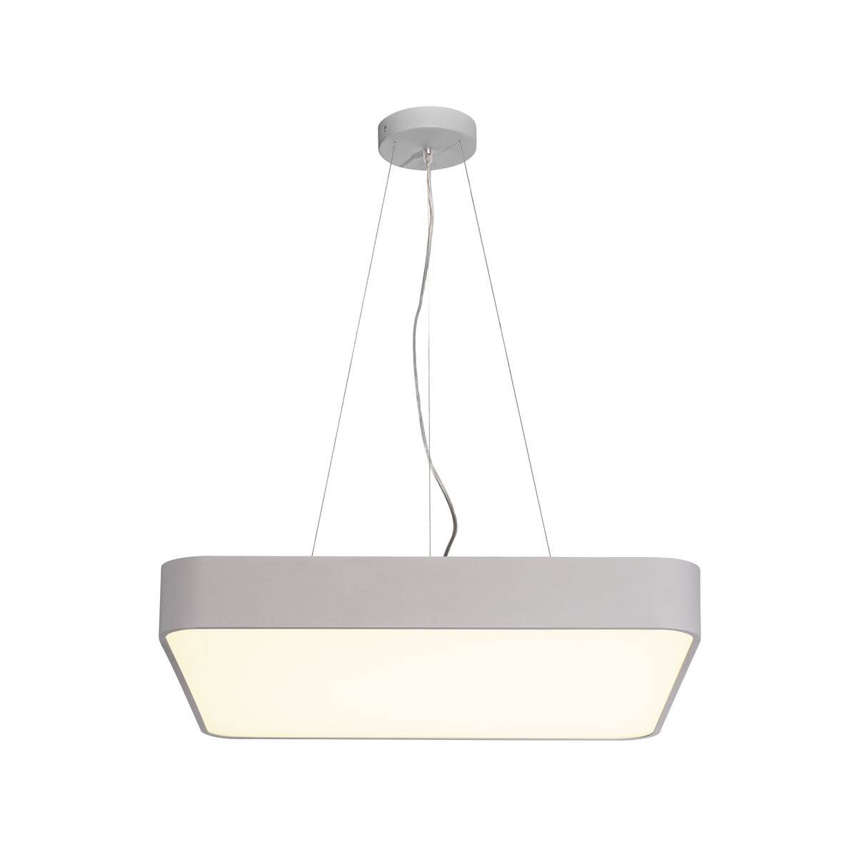 MEDO 60, Deckenleuchte, LED, 3000K, eckig, silbergrau, 1-10V 2