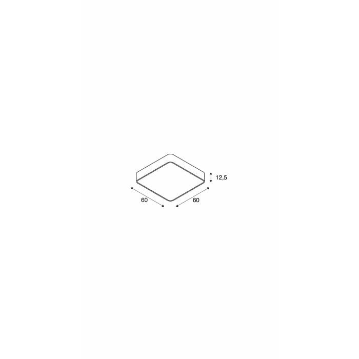 MEDO 60, Deckenleuchte, LED, 3000K, eckig, silbergrau, 1-10V 5