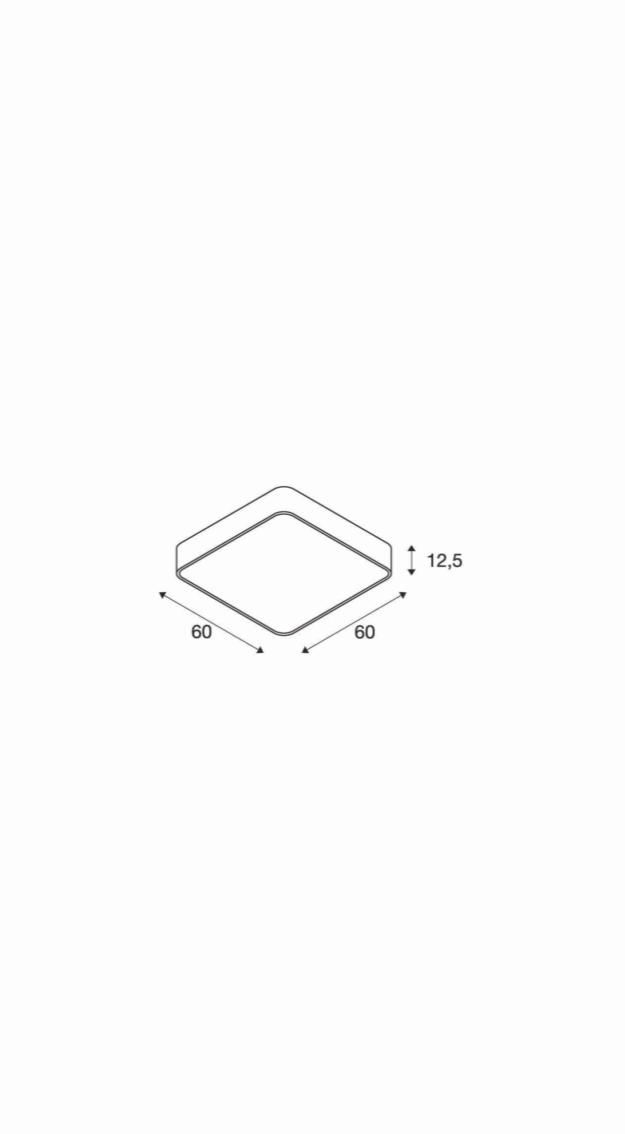 MEDO 60, Deckenleuchte, LED, 3000K, eckig, silbergrau, 1-10V 5