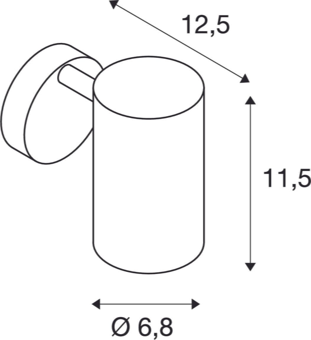 ENOLA B, Wandleuchte, QPAR51, mit Schalter, schwarz, max. 50W 2