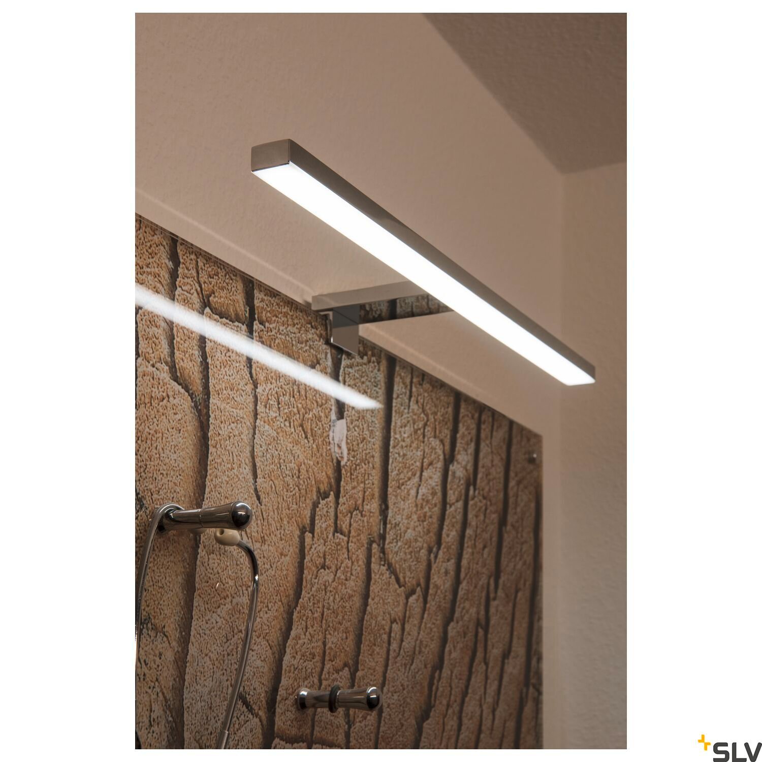 DORISA 50, Spiegelleuchte, LED, 4000K, lang, chrom, IP44 5