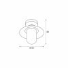 MOLAT,  Deckenleuchte, E27, anthrazit, max. 60W, IP44 4