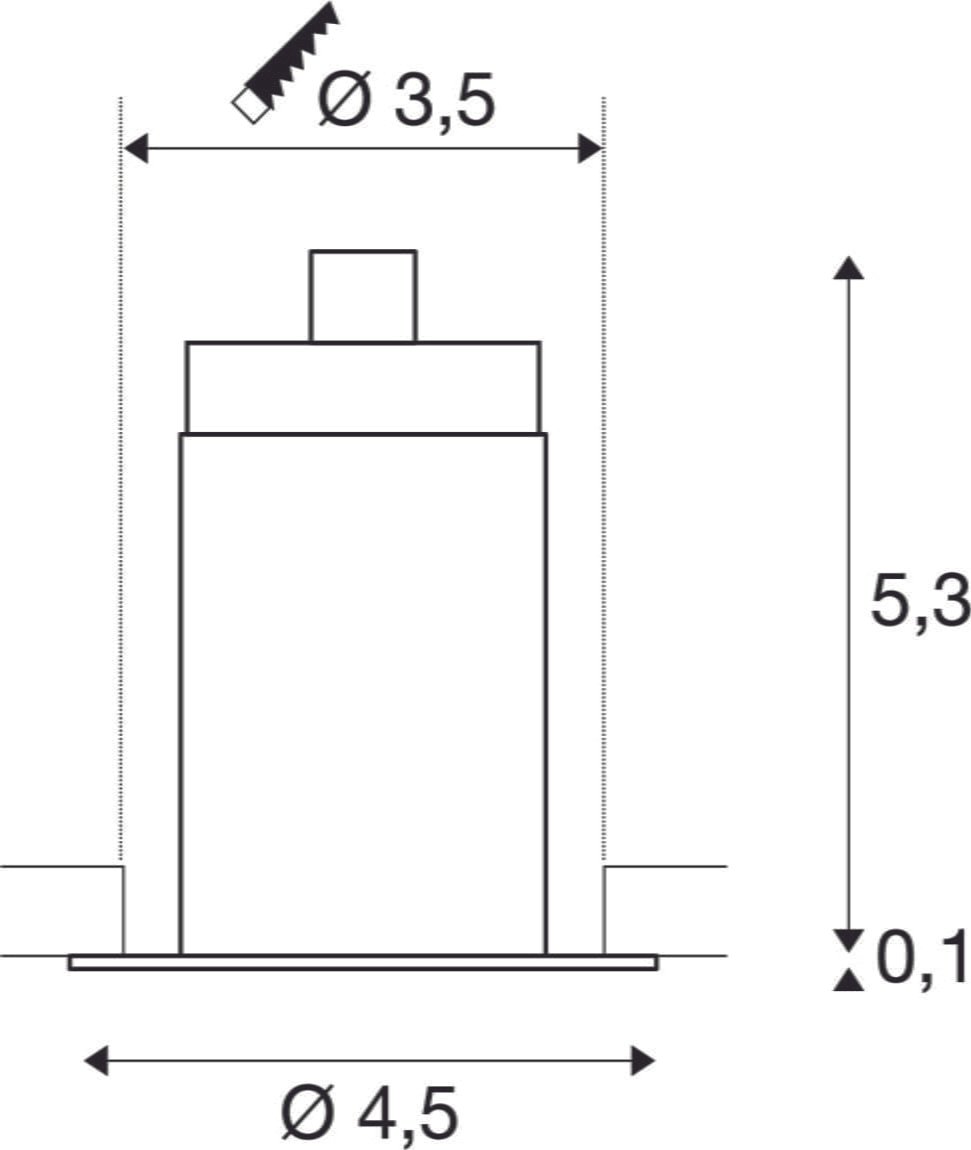 HORN MINI, Deckeneinbauleuchte, LED, 3000K, weiß, 12° rotationssymmetrische Lichtstärkeverteilung 6 HORN MINI, Deckeneinbauleuchte, LED, 3000K, weiß, 12° rotationssymmetrische Lichtstärkeverteilung 6