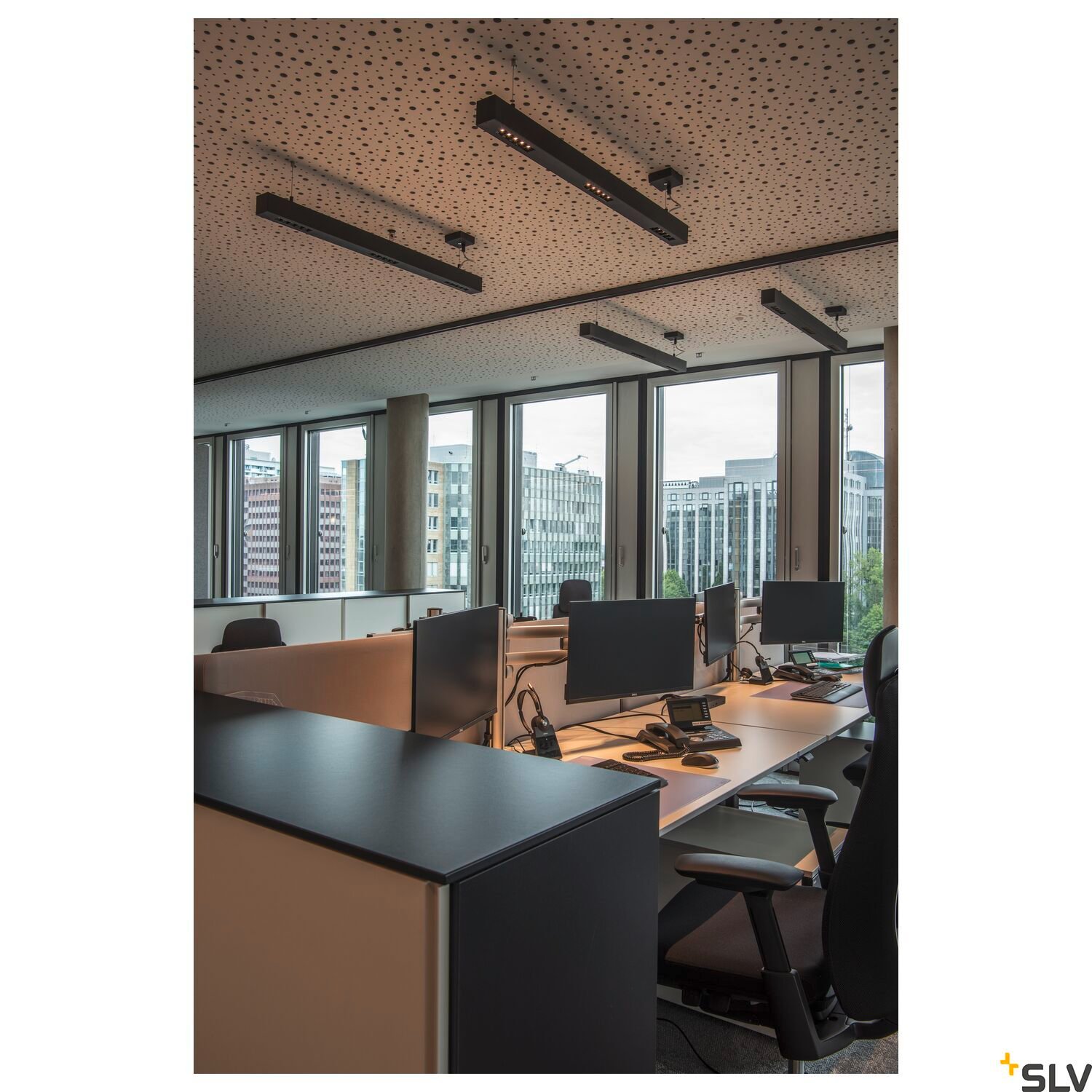 Q-LINE®, LED  Pendelleuchte, 1m, BAP, schwarz, 3000K 5