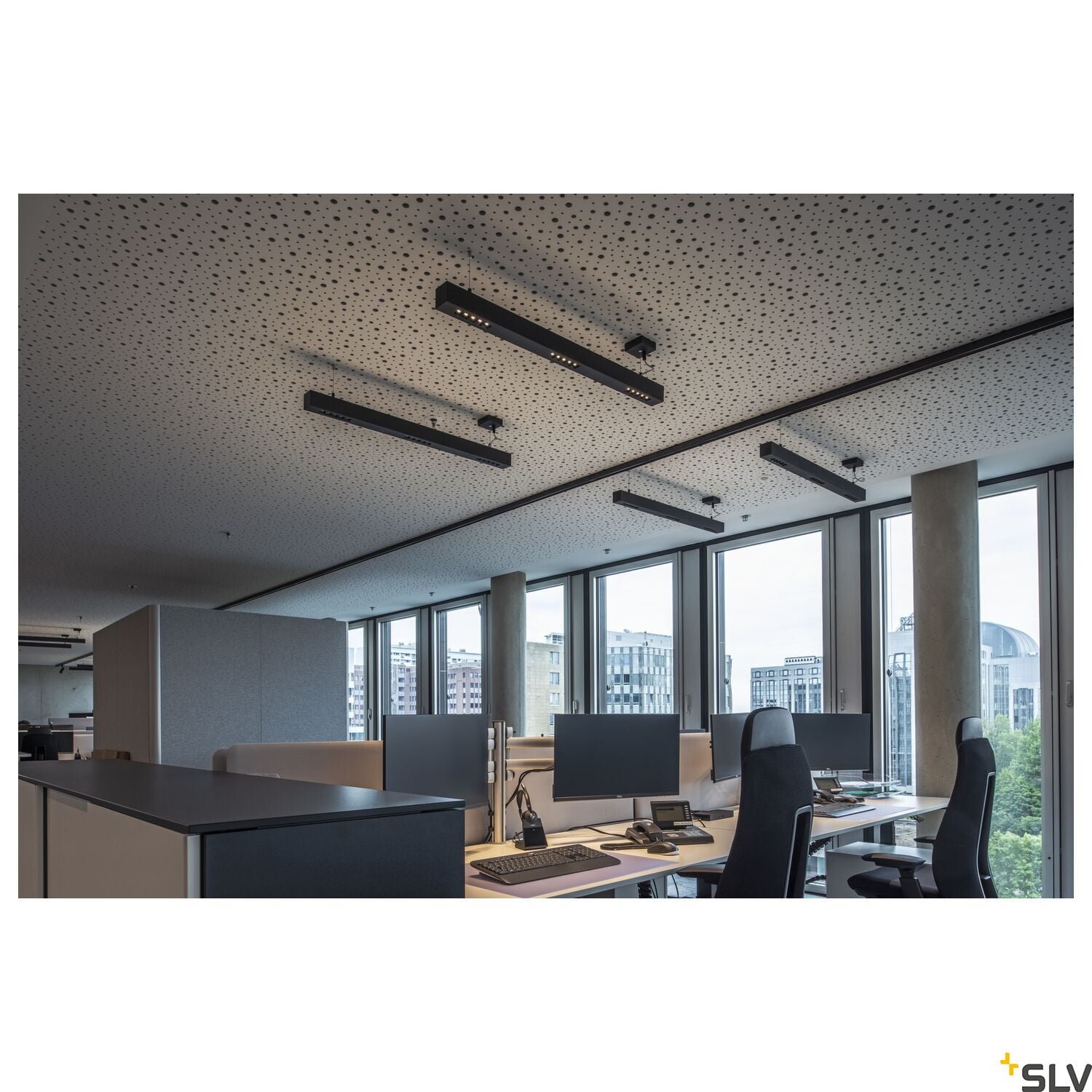 Q-LINE®, LED  Pendelleuchte, 1m, BAP, schwarz, 3000K 4