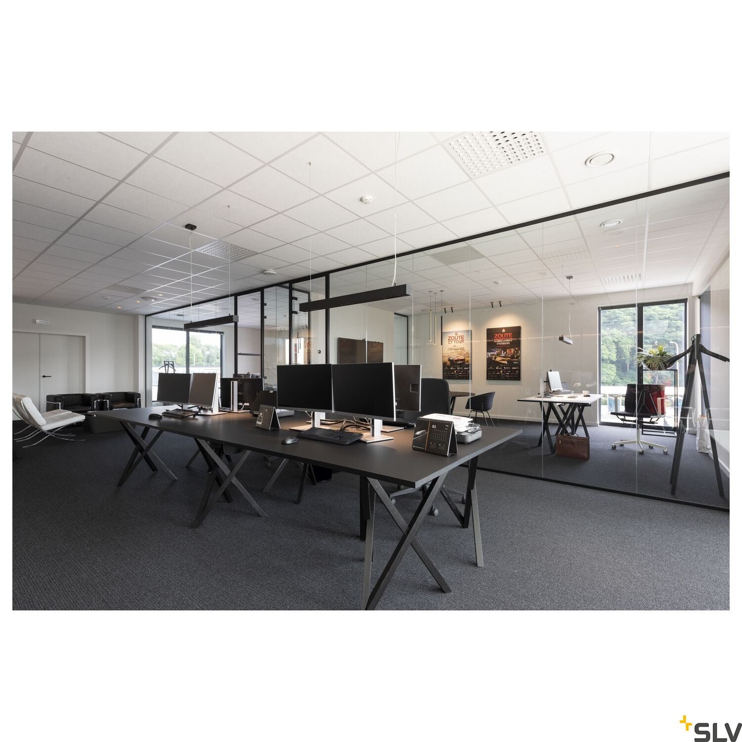 Q-LINE®, LED  Pendelleuchte, 1m, BAP, schwarz, 3000K 3