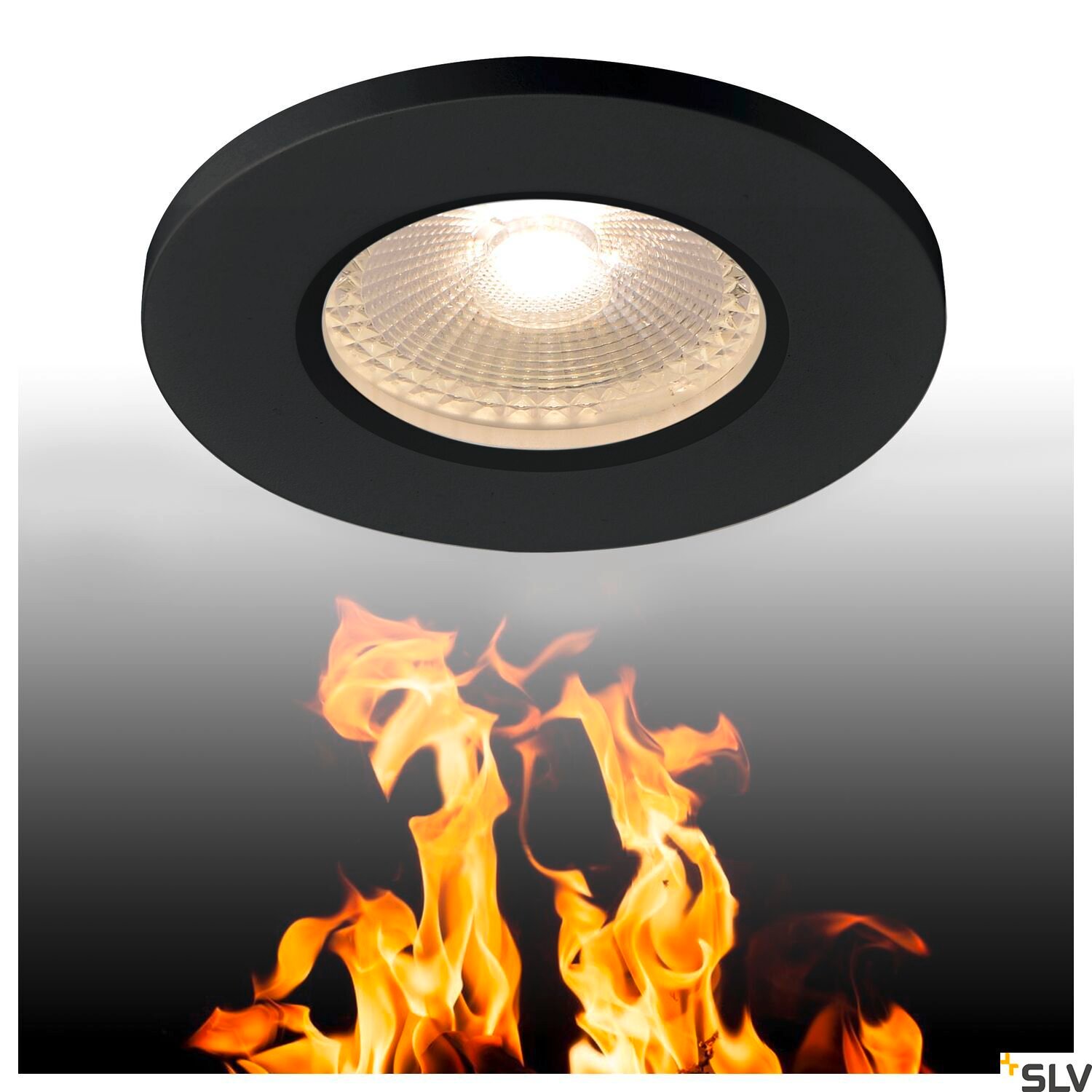 KAMUELA ECO, Brandschutz Deckeneinbauleuchte,  3000K, schwarz 5