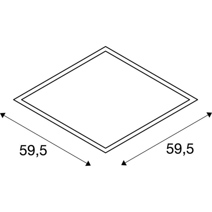 VALETO® LED PANEL, LED  Deckeneinbauleuchte, 600x600mm, UGR<19 7
