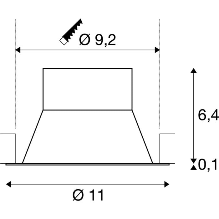 AKALO D83,  Deckeneinbauleuchte, 3000K 4200K 5700K einstellbar, weiss Lebensdauer 7