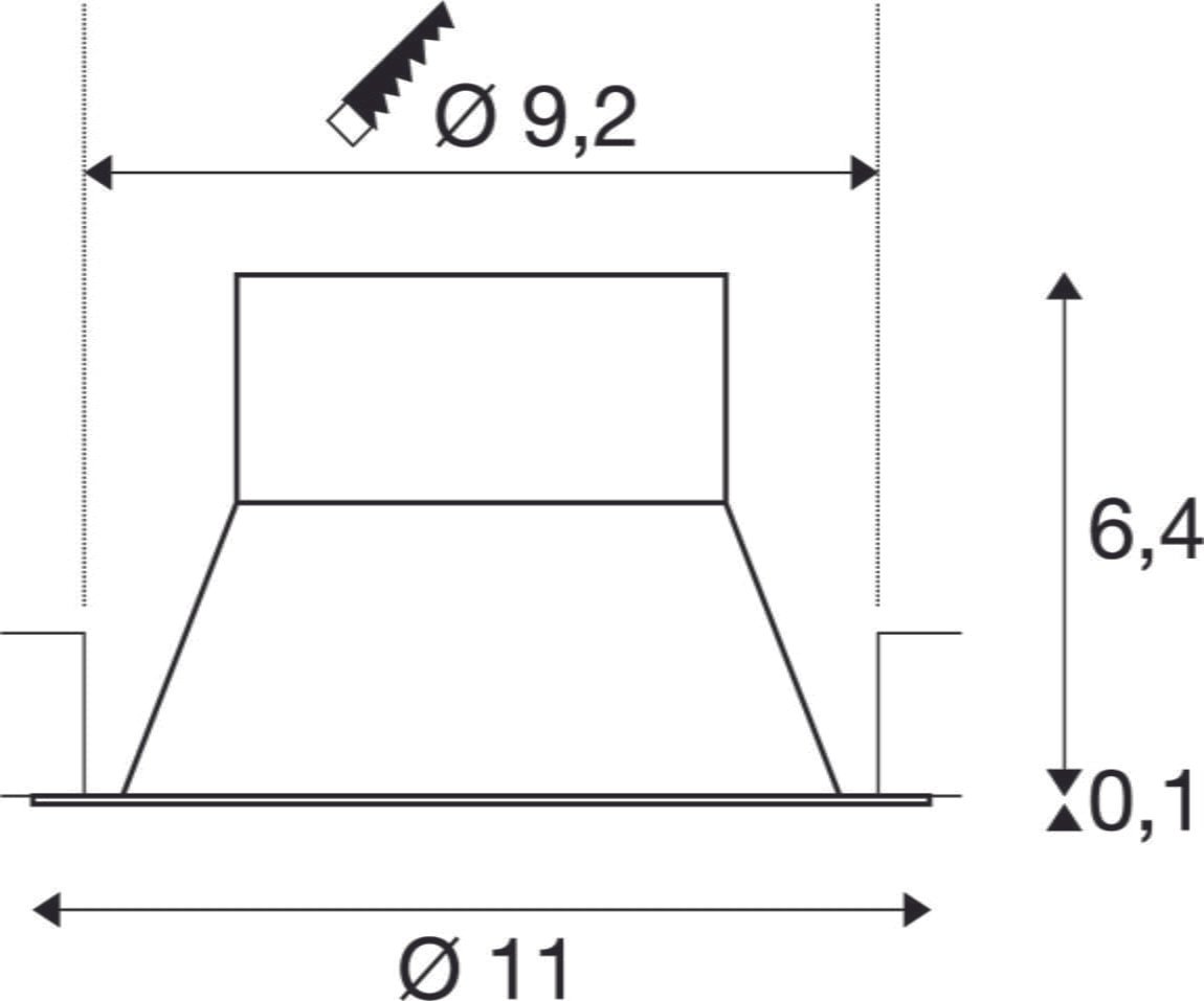 AKALO D83,  Deckeneinbauleuchte, 3000K 4200K 5700K einstellbar, weiss Lebensdauer 7