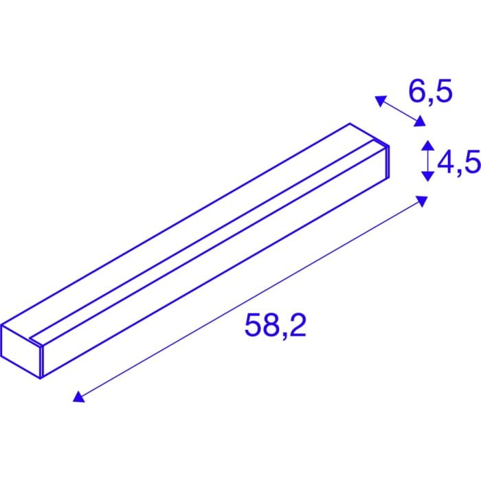 SIGHT 60, Wand- und Decken- leuchte, mit Schalter, 600mm, weiss 5