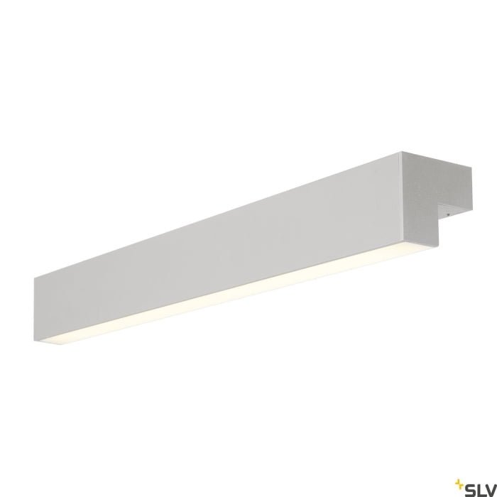 L-LINE 60, Wand- und Deckenleuchte, IP44, 3000K, 820lm, silber