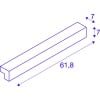 L-LINE 60, Wand- und Deckenleuchte, IP44, 3000K, 820lm, silber 8