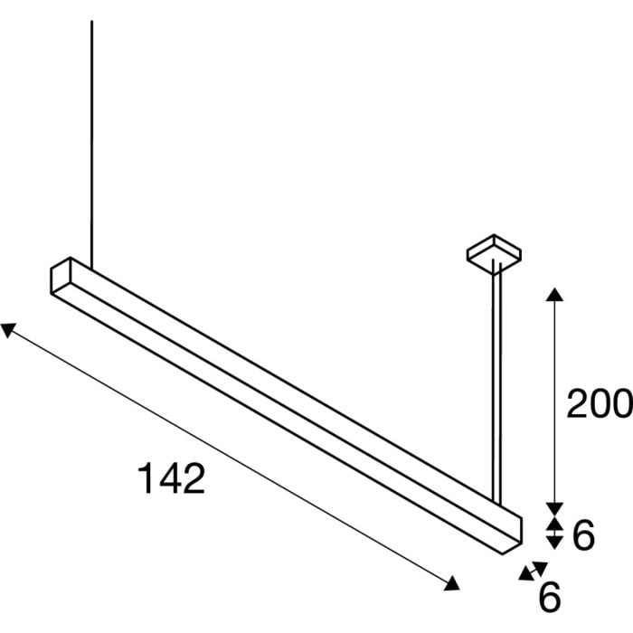 Q-LINE®, Pendelleuchte, dimmbar, 1500mm, schwarz 6