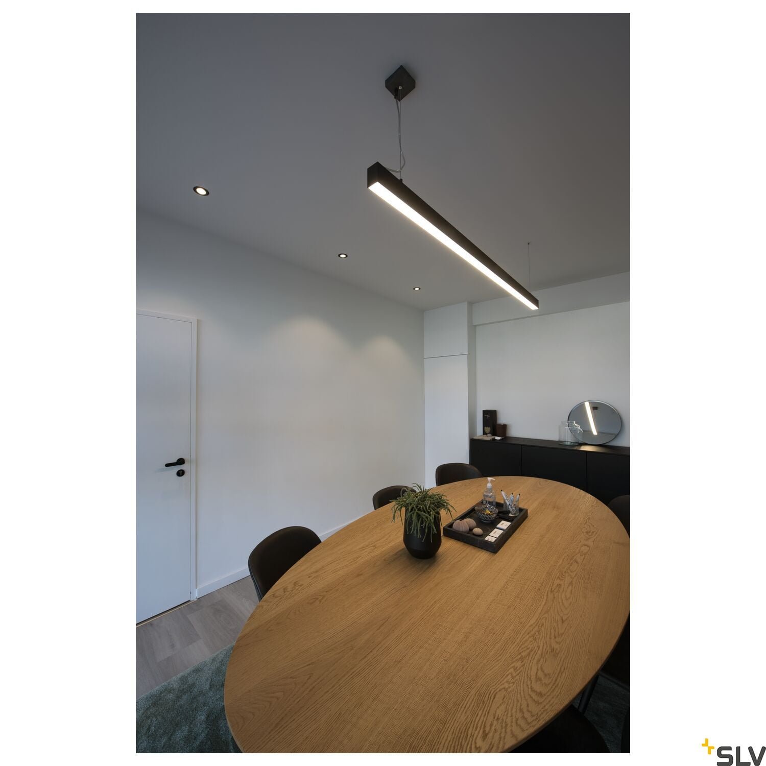 NEW TRIA 68,  LED Deckeneinbauleuchte schwarz rund 3000K 38° inkl. Treiber Clipfedern 5