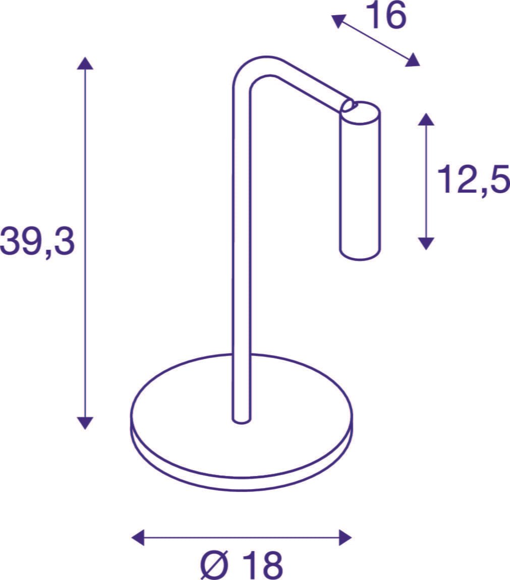 KARPO TL, LED  Tischleuchte, weiß, 3000K 5