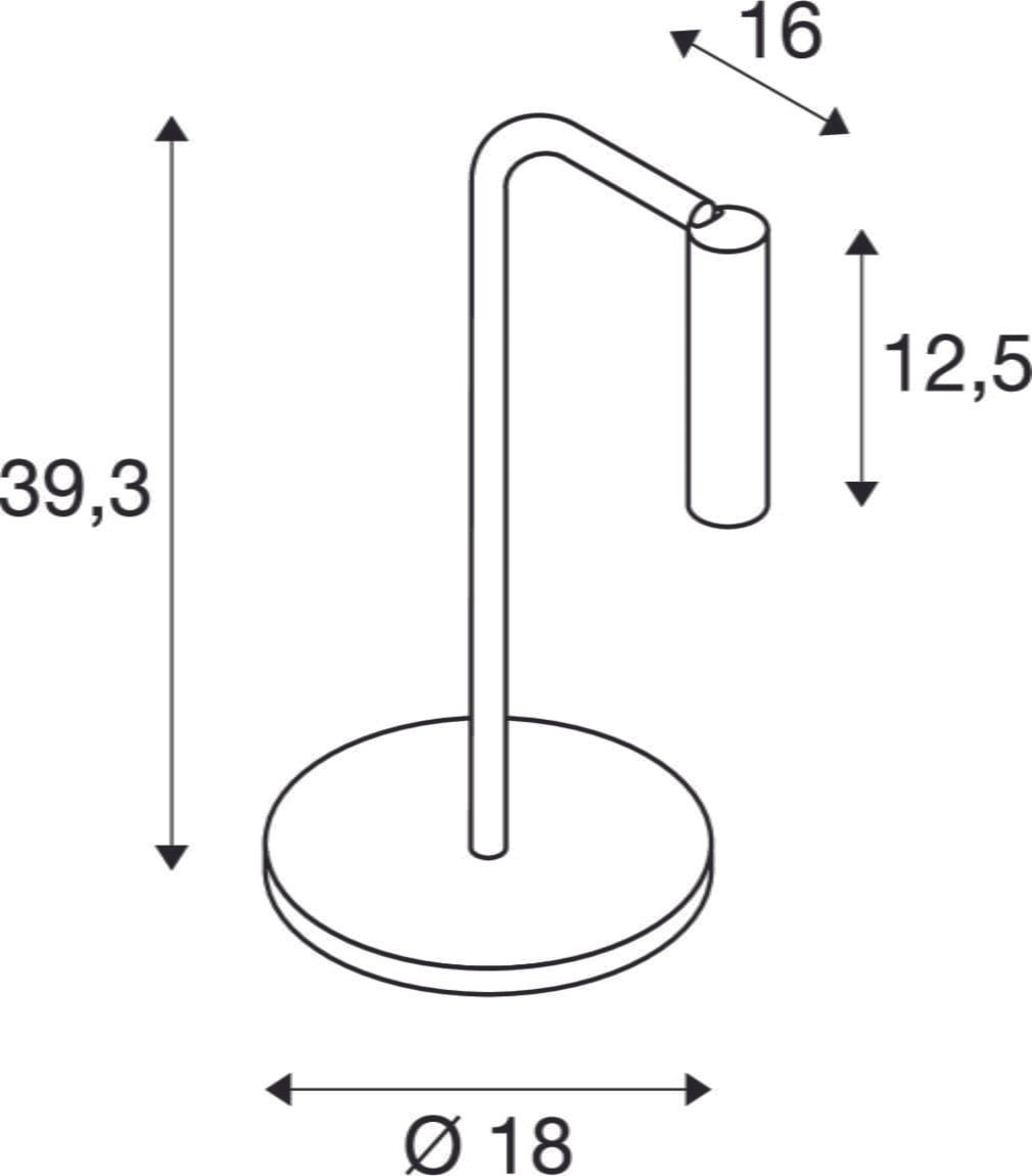 KARPO TL, LED  Tischleuchte, schwarz, 3000K 7