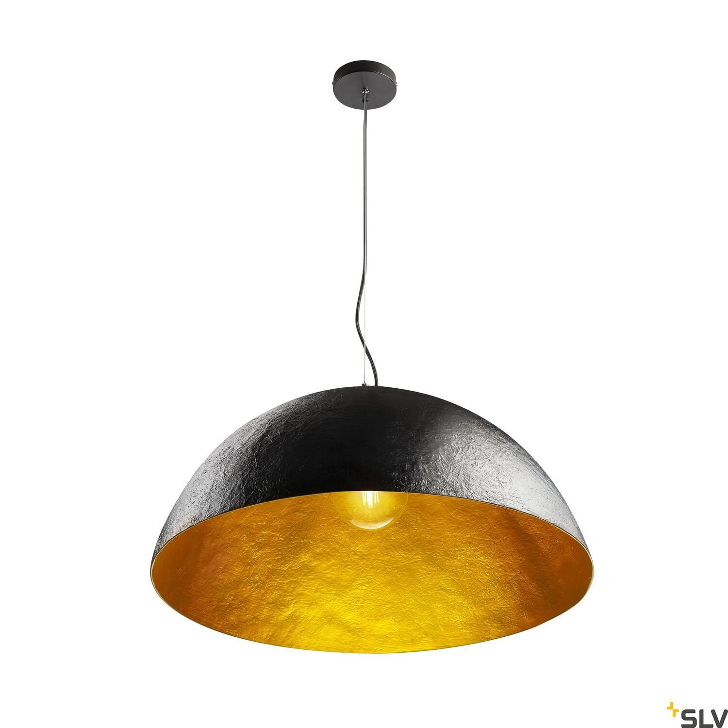 FORCHINI 70,  Pendelleuchte, schwarz/gold, E27, max. 40W 3