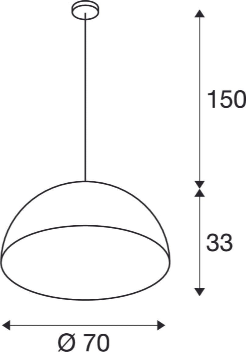 FORCHINI 70,  Pendelleuchte, schwarz/gold, E27, max. 40W 6