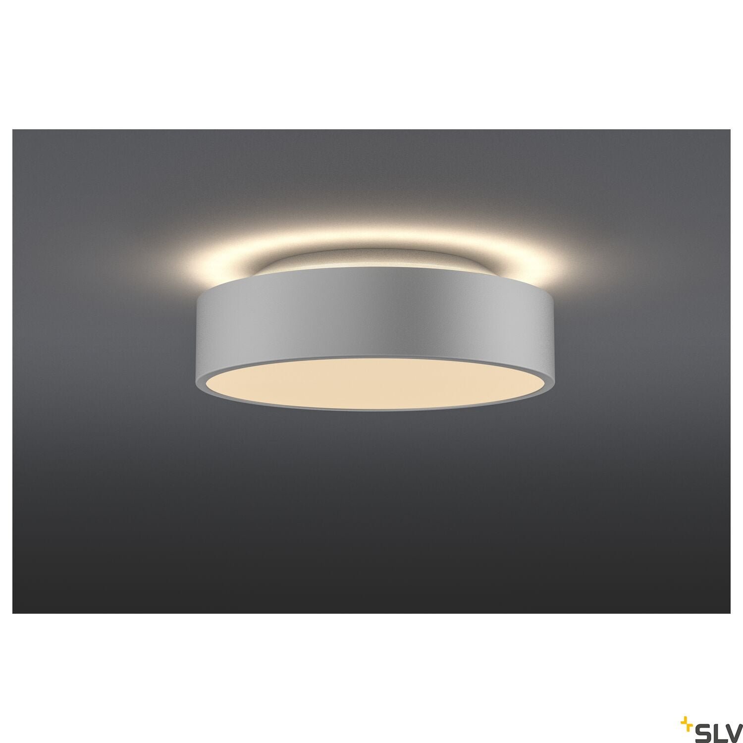 MEDO 30 AMBIENT, LED  Wand- und Deckenaufbauleuchte, TRIAC, silbergrau 3000/4000K 5