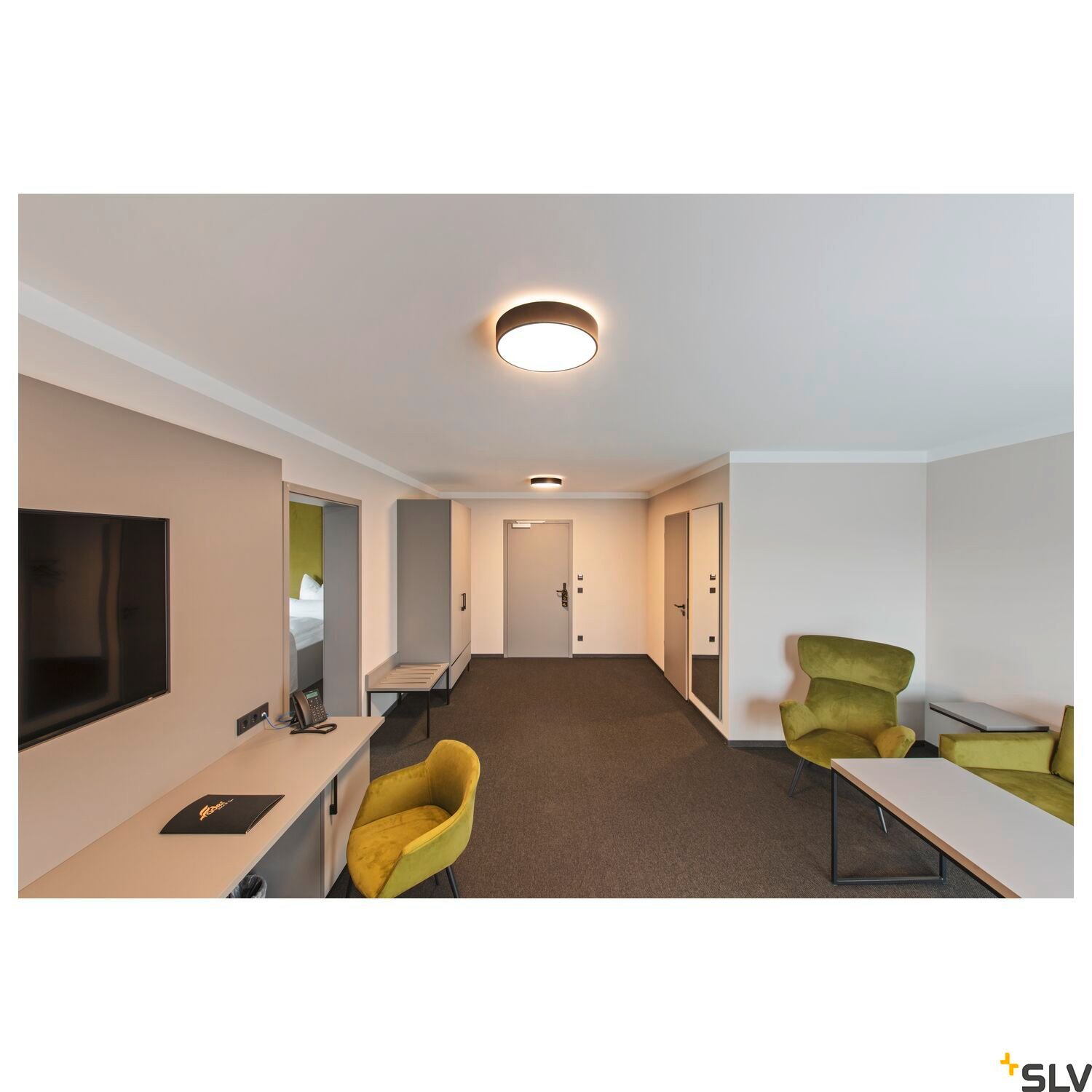 MEDO 40 AMBIENT, LED  Wand- und Deckenaufbauleuchte, TRIAC, schwarz, 3000/4000K 4